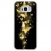 TPU0GALS8PAPILLONSDORES - Coque souple pour Samsung Galaxy S8 avec impression Motifs papillons dorés