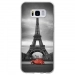 TPU0GALS8PARIS2CV - Coque souple pour Samsung Galaxy S8 avec impression Motifs Paris et 2CV rouge