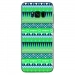 TPU0GALS8PLUSAZTEQUEBLEUVER - Coque souple pour Samsung Galaxy S8 Plus avec impression Motifs aztèque bleu et vert