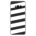 TPU0GALS8PLUSBANDESBLANCHES - Coque souple pour Samsung Galaxy S8 Plus avec impression Motifs bandes blanches