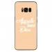 TPU0GALS8PLUSDIEUBEIGE - Coque souple pour Samsung Galaxy S8 Plus avec impression Motifs Appelle moi Dieu beige