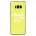 TPU0GALS8PLUSDIEUJAUNE - Coque souple pour Samsung Galaxy S8 Plus avec impression Motifs Appelle moi Dieu jaune