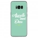 TPU0GALS8PLUSDIEUTURQUOISE - Coque souple pour Samsung Galaxy S8 Plus avec impression Motifs Appelle moi Dieu turquoise