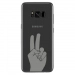 TPU0GALS8PLUSMAINPEACE - Coque souple pour Samsung Galaxy S8 Plus avec impression Motifs main Peace and Love