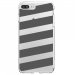 TPU0IP7PLUSBANDESGRISES - Coque souple pour Apple iPhone 7 Plus avec impression Motifs bandes grises