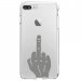 TPU0IP7PLUSMAINDOIGT - Coque souple pour Apple iPhone 7 Plus avec impression Motifs doigt d'honneur