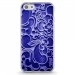 TPU0IPHONE5CARABESQUEBLEU - Coque souple pour Apple iPhone 5C avec impression Motifs arabesque bleu