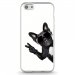 TPU0IPHONE5CCHIENVBLANC - Coque souple pour Apple iPhone 5C avec impression Motifs chien à lunettes sur fond blanc