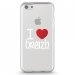 TPU0IPHONE5CCOEURBREIZH - Coque souple pour Apple iPhone 5C avec impression Motifs coeur rouge I Love Breizh