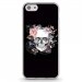 TPU0IPHONE5CSKULLFLOWER - Coque souple pour Apple iPhone 5C avec impression Motifs skull fleuri
