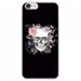 TPU0IPHONE7SKULLFLOWER - Coque souple pour Apple iPhone 7 avec impression Motifs skull fleuri