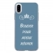 TPU0IPHONEXBOUDERBLEU - Coque souple pour Apple iPhone X avec impression Motifs Bouder pour mieux Régner bleu