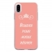 TPU0IPHONEXBOUDERROSE - Coque souple pour Apple iPhone X avec impression Motifs Bouder pour mieux Régner rose
