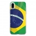 TPU0IPHONEXDRAPBRESIL - Coque souple pour Apple iPhone X avec impression Motifs drapeau du Brésil