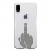 TPU0IPHONEXMAINDOIGT - Coque souple pour Apple iPhone X avec impression Motifs doigt d'honneur