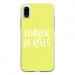 TPU0IPHONEXVENDREVEJAUNE - Coque souple pour Apple iPhone X avec impression Motifs vendeur de rêves jaune