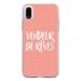 TPU0IPHONEXVENDREVEROSE - Coque souple pour Apple iPhone X avec impression Motifs vendeur de rêves rose