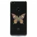 TPU0P8LITE17PAPILLONSEUL - Coque souple pour Huawei P8 Lite 2017 avec impression Motifs papillon psychédélique