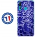 TPU0PSMART19ARABESQUEBLEU - Coque souple pour Huawei P Smart (2019) avec impression Motifs arabesque bleu