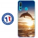 TPU0PSMART19DAUPHIN - Coque souple pour Huawei P Smart (2019) avec impression Motifs dauphin