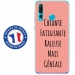 TPU0PSMART19GENIALEROSE - Coque souple pour Huawei P Smart (2019) avec impression Motifs Chiante mais Géniale rose