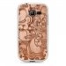 TPU0S7390ARABESQUEBRONZE - Coque Souple en gel transparente pour Galaxy Trend Lite avec impression Motifs arabesque bronze