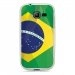 TPU0S7390DRAPBRESIL - Coque Souple en gel transparente pour Galaxy Trend Lite avec impression Motifs drapeau du Brésil