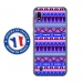 TPU0TPU0A10AZTEQUEBLEUVIO - Coque souple pour Samsung Galaxy A10 avec impression Motifs aztèque bleu et violet
