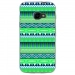 TPU0XCOVER4AZTEQUEBLEUVER - Coque souple pour Samsung Galaxy XCover 4 avec impression Motifs aztèque bleu et vert