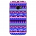 TPU0XCOVER4AZTEQUEBLEUVIO - Coque souple pour Samsung Galaxy XCover 4 avec impression Motifs aztèque bleu et violet