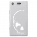 TPU0XZ1COMPCRANE - Coque souple pour Sony Xperia XZ1 Compact avec impression Motifs crâne blanc