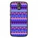 TPU1DES526AZTEQUEBLEUVIO - Coque souple pour HTC Desire 526 avec impression Motifs aztèque bleu et violet