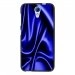 TPU1DES620SOIEBLEU - Coque souple pour HTC Desire 620 avec impression Motifs soie drapée bleu