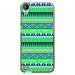 TPU1DES630AZTEQUEBLEUVER - Coque souple pour HTC Desire 630 avec impression Motifs aztèque bleu et vert