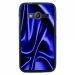 TPU1G318SOIEBLEU - Coque Souple en gel pour Samsung Galaxy Trend 2 Lite avec impression soie drapée bleue