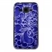 TPU1GALJ1ARABESQUEBLEU - Coque souple pour Samsung Galaxy J1 SM-J100F avec impression Motifs arabesque bleu