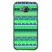 TPU1GALJ5AZTEQUEBLEUVERT - Coque Souple en gel pour Samsung Galaxy J5 avec impression Motifs aztèque bleu et vert