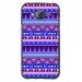 TPU1GALJ5AZTEQUEBLEUVIOLET - Coque Souple en gel pour Samsung Galaxy J5 avec impression Motifs aztèque bleu et violet