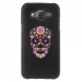 TPU1GALJ5SKULLFLEUR - Coque Souple en gel pour Samsung Galaxy J5 avec impression Motifs crâne en fleurs sur fond noir
