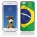 TPU1IPHONE6DRAPBRESIL - Coque Souple en gel pour Apple iPhone 6 avec impression drapeau du Brésil