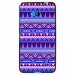 TPU1LUM640AZTEQUEBLEUVIOLET - Coque Souple en gel noir pour Microsoft Lumia 640 avec impression Motifs aztèque bleu et violet