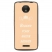 TPU1MOTOCBOUDERBEIGE - Coque souple pour Motorola Moto C avec impression Motifs Bouder pour mieux Régner beige