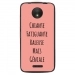 TPU1MOTOCGENIALEROSE - Coque souple pour Motorola Moto C avec impression Motifs Chiante mais Géniale rose