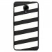 TPU1ROBBYBANDESBLANCHES - Coque souple pour Wiko Robby avec impression Motifs bandes blanches