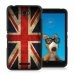 TPU1XPE4DRAPUKVINTAGE - Coque Souple en gel noir pour Sony Xperia E4 avec impression Motifs drapeau UK vintage