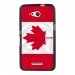 TPU1XPE4GDRAPCANADA - Coque Souple en gel noir pour Sony Xperia E4g avec impression Motifs drapeau du Canada