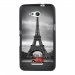 TPU1XPE4GPARIS2CV - Coque Souple en gel noir pour Sony Xperia E4g avec impression Motifs Paris et 2CV rouge