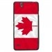 TPU1XPERIAC4DRAPCANADA - Coque Souple en gel pour Sony Xperia C4 avec impression Motifs drapeau du Canada