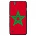 TPU1XPERIAC4DRAPMAROC - Coque Souple en gel pour Sony Xperia C4 avec impression Motifs drapeau du Maroc
