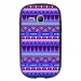 TPU1YOUNG2AZTEQUEBLEUVIO - Coque souple pour Samsung Galaxy Young 2 SM-G130 avec impression Motifs aztèque bleu et violet